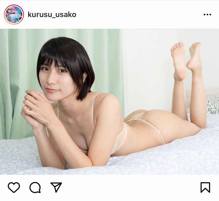 来栖うさこ、まるで裸みたいなランジェリー姿がセクシー！「一瞬ドキッとしました」