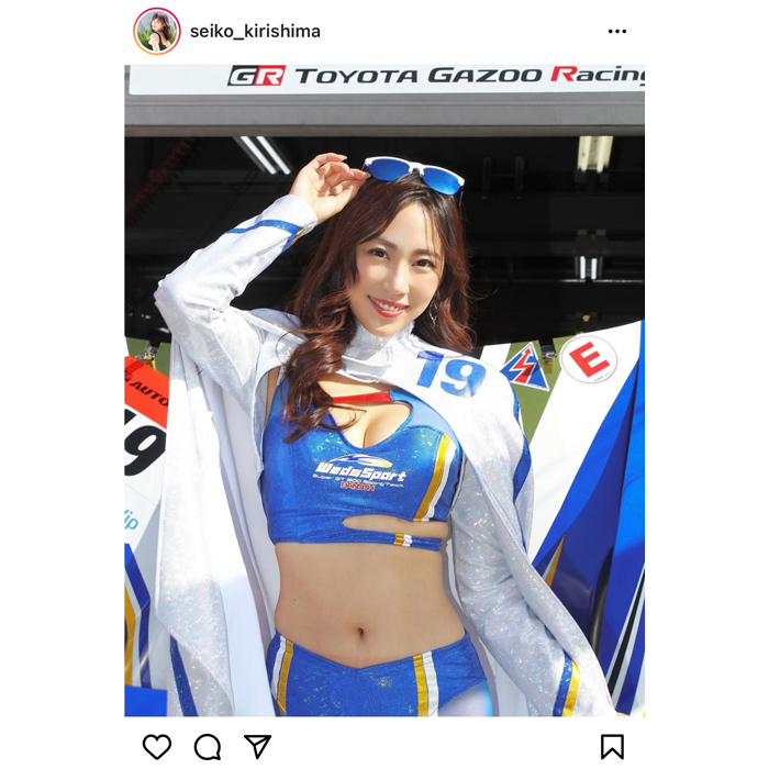 霧島聖子、セクシーなレースクイーン衣装でSUPER GTに登場！「美しすぎる」