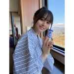 Appare! 工藤のか、浴衣と牛乳で楽しむ温泉旅行ショットに歓喜の声ぞくぞく