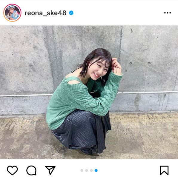 SKE48 井田玲音名、「S字がだいじ」な振り向きバックショットに歓喜の声「さすが、SKEのマリリンモンロー」