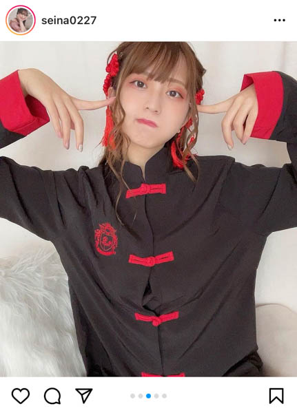 竹内星菜、チャイナ服で胸元チラ見せのフェチショット公開