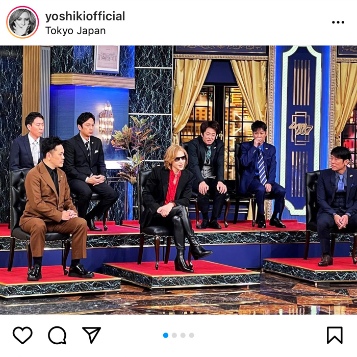 YOSHIKI、しゃべくりの年末特番に出演決定！収録ショットを公開。「しゃべりすぎた... みてね」