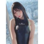 コスプレイヤー・イズ氏、横から「おはよう」するハミ出し競泳水着ショット公開