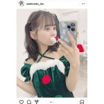 #ババババンビ 近藤沙瑛子、苺大福つまみぐいのサンタコスが可愛すぎる!