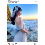 くりえみ、波間に映えるドレス姿のポートレート公開