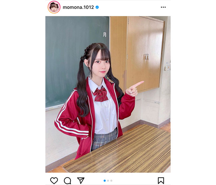 ラストアイドル 松本ももな、ジャージ×制服姿で教壇に立つ!「授業教えて貰いたい」