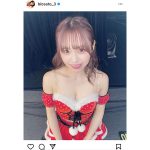 SKE48 佐藤佳穂、『えちえち』サンタ衣装で上目遣い!「佳穂サンタさん来て下さい」
