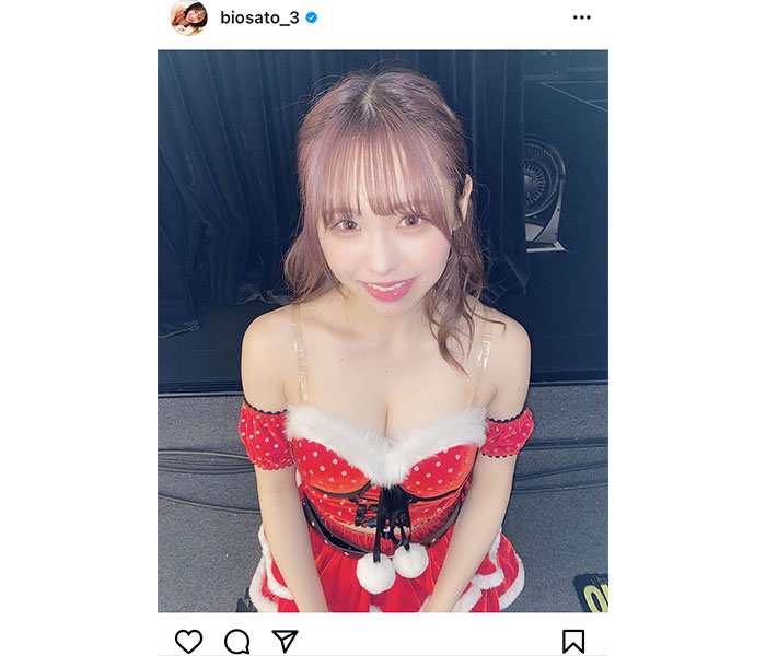 SKE48 佐藤佳穂、『えちえち』サンタ衣装で上目遣い!「佳穂サンタさん来て下さい」