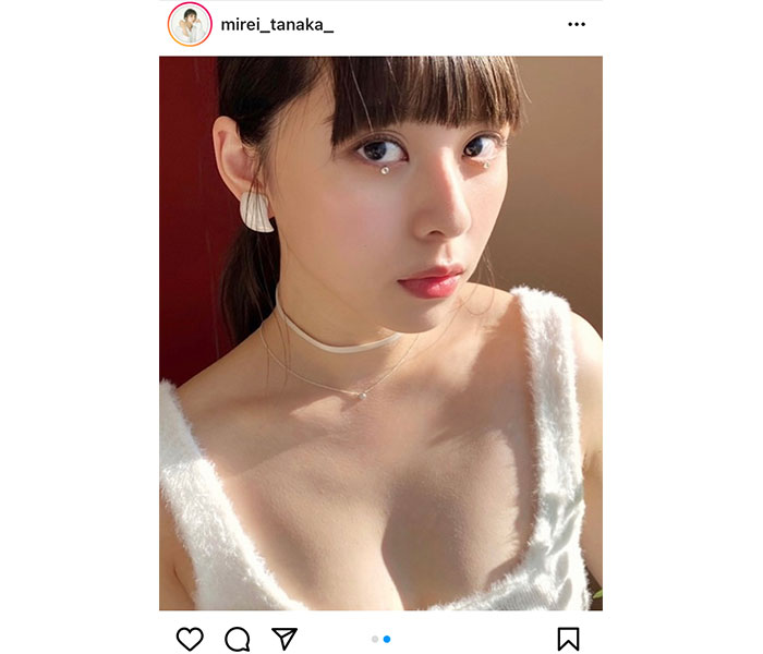 田中美麗、白肌デコルテに見惚れる至近距離ショット公開!「なんて素晴らしい艶やかさ」