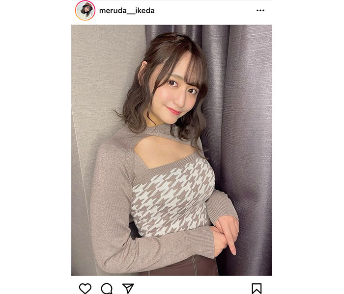 #ババババンビ・池田メルダ、美デコルテ開きの私服コーデでファン応援