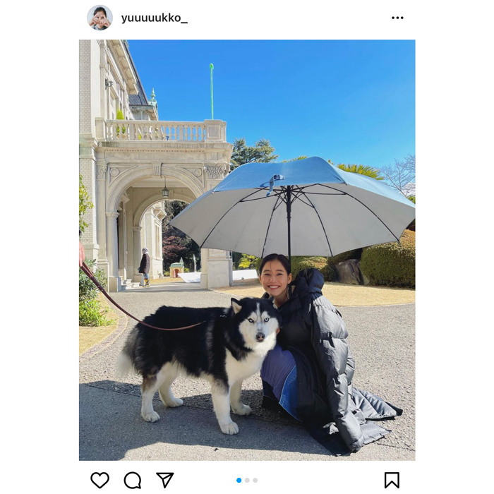 新木優子、ハスキー犬との２ショットにほっこり「すごく可愛い」「ワンダフル」と反響！