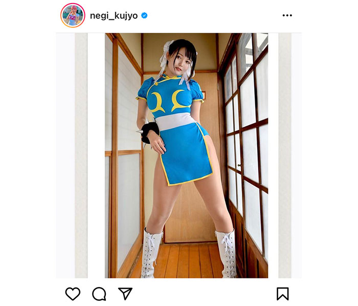 コスプレイヤー・九条ねぎ、春麗のコスプレショットに「可愛い！」の声ぞくぞく