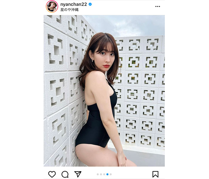 小嶋陽菜、美バストチラ見せなセクシー水着ショットで魅了