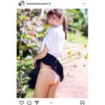 夏本あさみ、制服脱いで美バスト&美尻チラ見せ