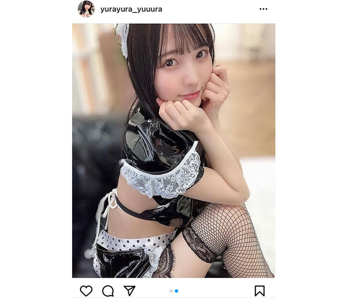 由良ゆら、メイド水着姿で寄り添い応援「いっしょに頑張ろうね！」