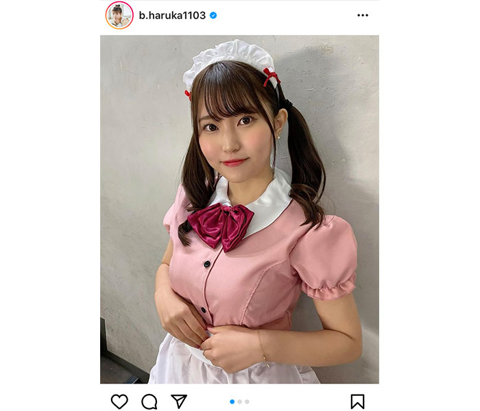 JamsCollection・坂東遥、ツインテールのメイドコスプレに「可愛い」の声殺到！