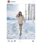 レースクイーン・林紗久羅、雪に映える美脚コーデで『絶対領域』披露