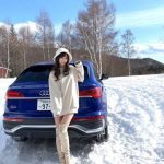 レースクイーン・林紗久羅、雪に映える美脚コーデで『絶対領域』披露