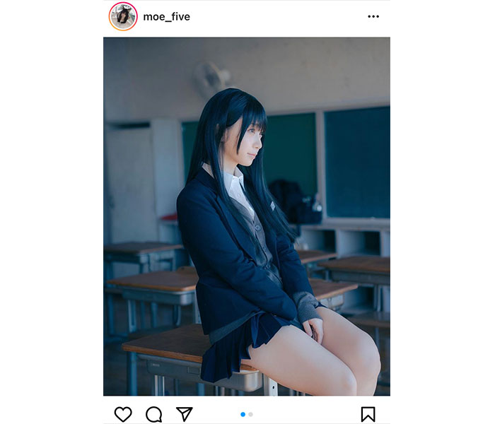 伊織もえ、制服コスプレであらわな透明太ももに釘付け！衝撃の濡れシャツオフショットも！！