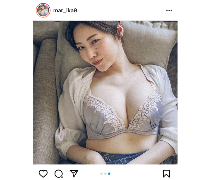 万理華、魅惑の透けシャツ姿でふんわり美乳全開！