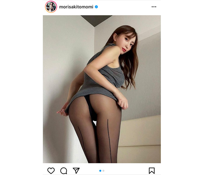 森咲智美、ストッキング越しのパンチラショットに歓喜の声ぞくぞく