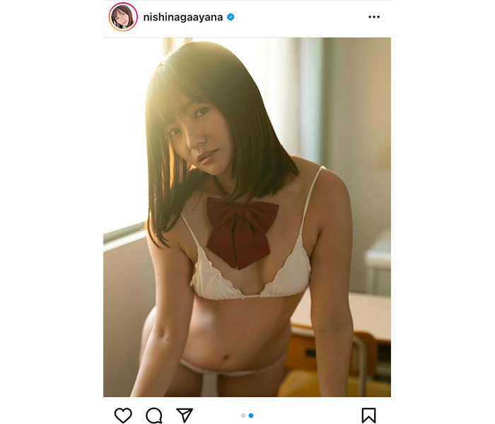 西永彩奈、妄想ふくらむ制服脱ぎショットで瞬殺！「もう、たまらなく好き」