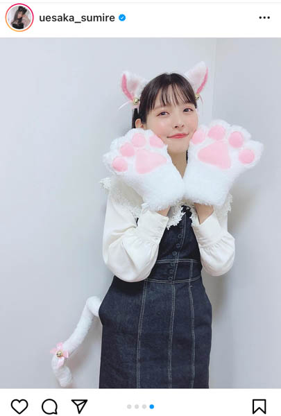 上坂すみれ、可愛すぎる猫コスプレで癒しをお届け！