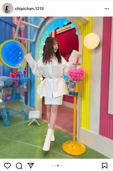 近藤千尋がおしゃカワな脚線美ショットにファン絶賛！「似合うねえ」「かっわいい！！！」