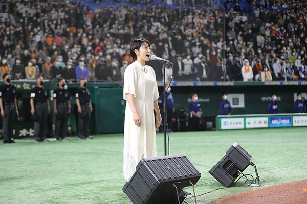 miwa、読売巨人軍開幕戦にて国歌独唱を披露