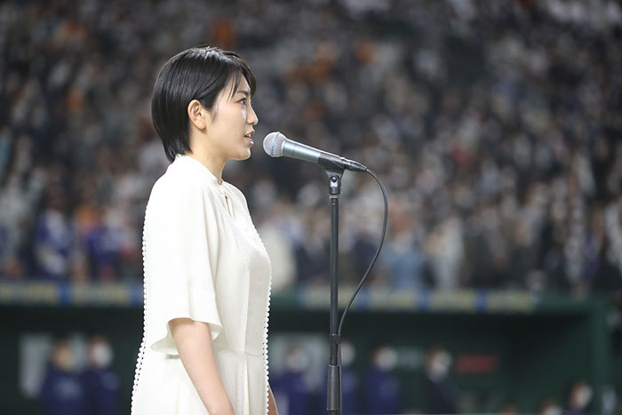miwa、読売巨人軍開幕戦にて国歌独唱を披露