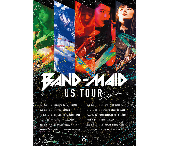 BAND-MAID、過去最大規模の全米ツアー開催を発表