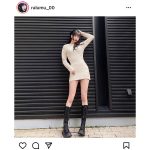 藤川らるむ、美脚際立つニットコーデに「神秘的」との声！