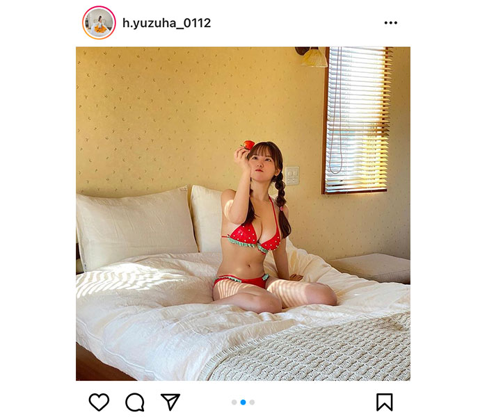 NMB48・本郷柚巴、特製イチゴ柄ビキニで魅せるメリハリ美ボディに注目！