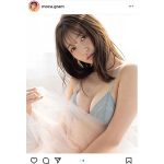橋本萌花、カーテン越しに映える美ボディで魅了