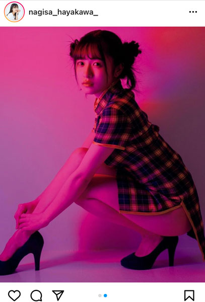早川渚紗「好きになっチャイナ」、チャイナ風衣装で美脚全開！