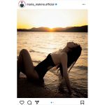 モー娘。牧野真莉愛、シルエットで魅せる大人ボディで魅了「息を呑むほどに美しい」