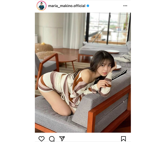 モー娘。牧野真莉愛、肩出しセクシーなニット姿で魅せる「大人まりあ」ショットに歓喜の声