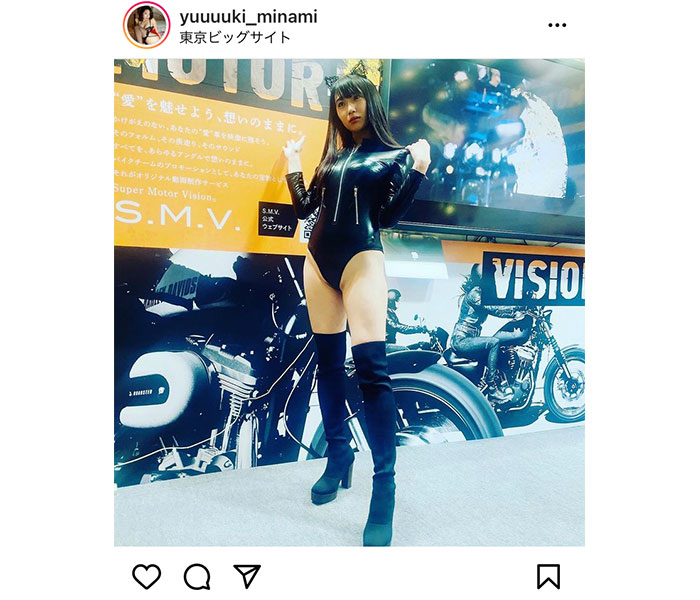 CLIPCLIP・南ゆうき、セクシーハイレグ衣装で魅せる美ボディで視線釘付け！＜東京モーターサイクルショー2022＞