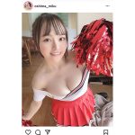 大嶋みく、豊満チアリーダーコスでファンを応援！「毎日お仕事頑張っててえらいよ！！！」