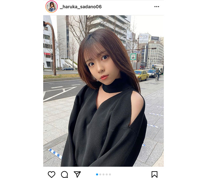 NMB48・貞野遥香、ちょっと大人なオフショルコーデに反響ぞくぞく