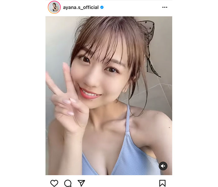 AKB48・篠崎彩奈、自撮り動画で伝わるツヤ肌にうっとり