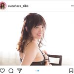 鈴原りこ、桃尻包み込むセクシーランジェリーでファンを応援