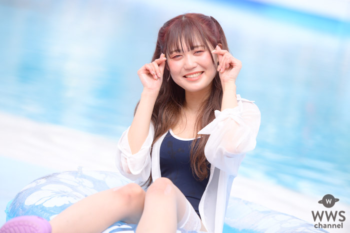 煌めき☆アンフォレント・穂村ゆうか、プールにきらめくスクール水着姿に熱視線！＜SUMMERLAND IDOL CARNIVAL＞