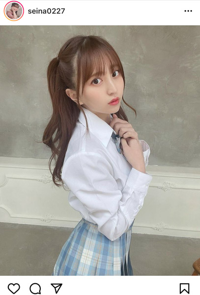 竹内星菜、制服シャツから美谷間チラ見せ「ずっと見ていたい」