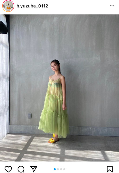 NMB48・本郷柚巴、ビキニが透けるドレス姿に「美しい」の声