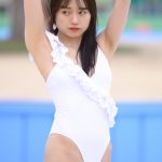【写真特集 10枚】FariaClown・金子明日香、白ワンピ水着で攻めるVラインに熱視線！＜近代麻雀水着祭2022＞