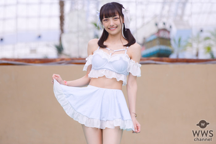 【写真特集 5枚】松山あおい、淡いブルーのビキニ姿で可憐な微笑みを届ける！＜SUMMERLAND IDOL CARNIVAL＞