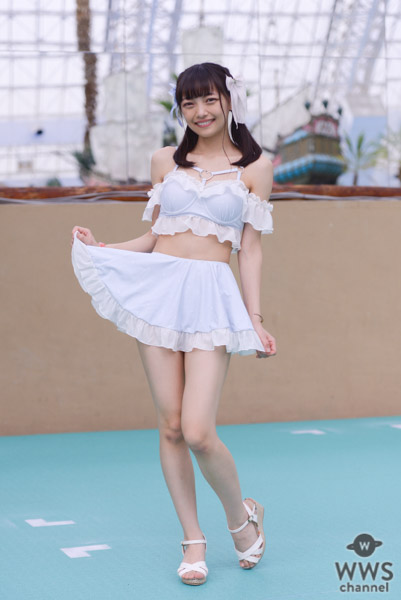 【写真特集 5枚】松山あおい、淡いブルーのビキニ姿で可憐な微笑みを届ける！＜SUMMERLAND IDOL CARNIVAL＞