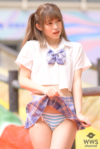 【写真12枚】綺星★フィオレナード・猫宮りな、フェチ制服コスチュームで縞ビキニチラ見せ！＜SUMMERLAND IDOL CARNIVAL＞