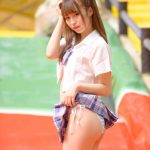 【写真12枚】綺星★フィオレナード・猫宮りな、フェチ制服コスチュームで縞ビキニチラ見せ！＜SUMMERLAND IDOL CARNIVAL＞